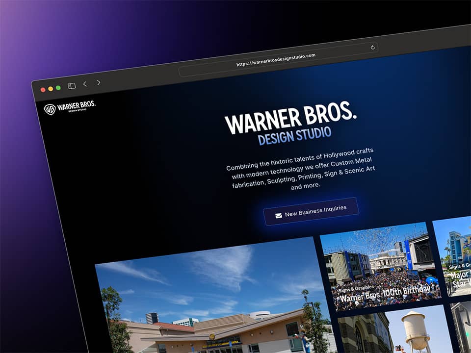 Warner Bros. Design Studio - Expert Web Design - Fireball8 Design Work