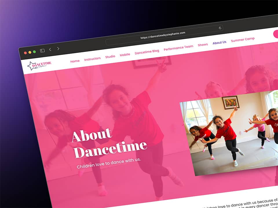 Dancetime By Stephanie™ - Expert Web Design - Fireball8 Design Work